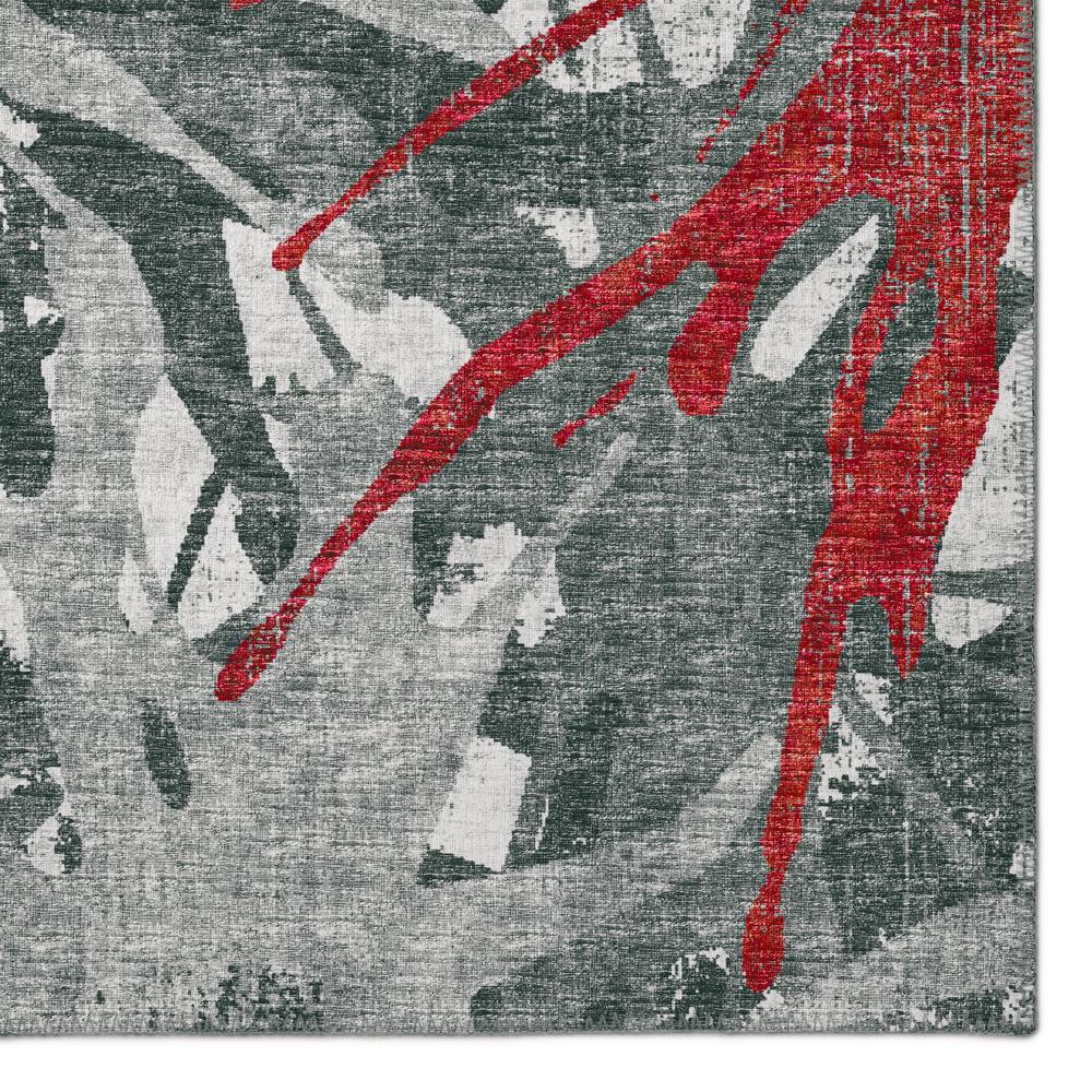 Bravado Red Contemporary Color Splash 9' x 12' Area Rug Red ABV36. Picture 2