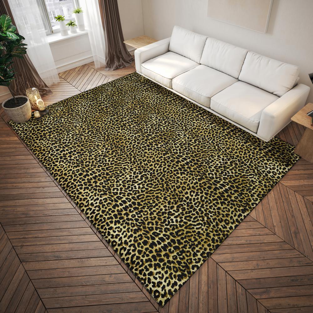 Safari Gilded Animal Animal Print 5' x 7'6" Area Rug Gilded ASF32. Picture 1