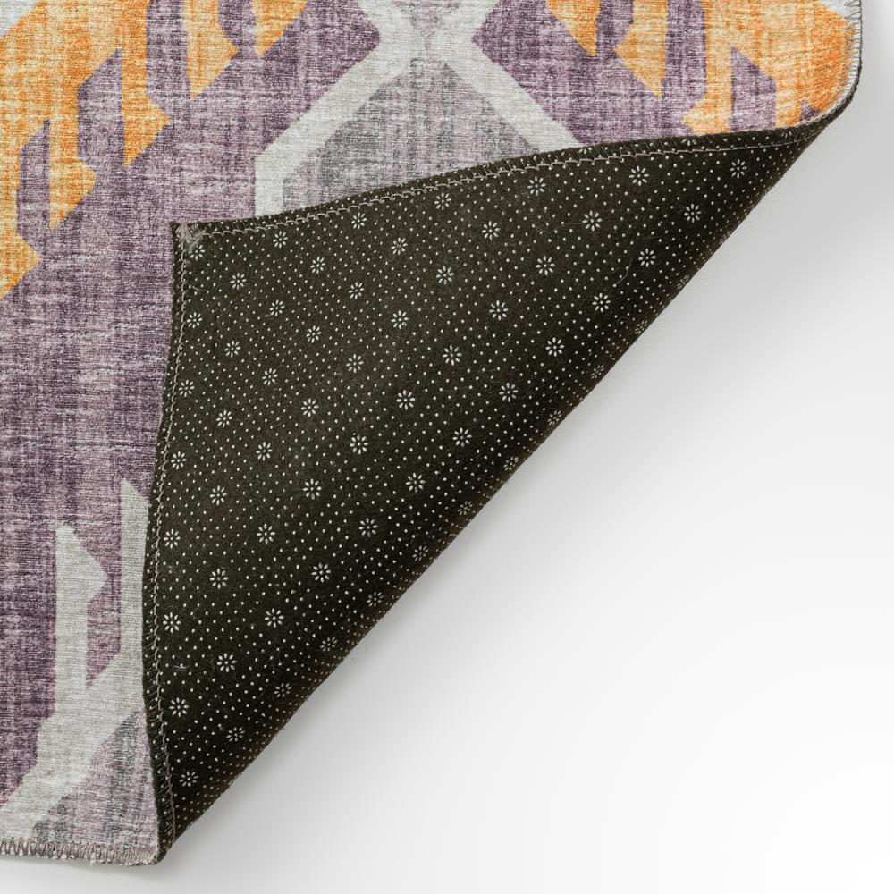 Yuma Purple Bohemian Ikat 9' x 12' Area Rug Purple AYU32. Picture 4