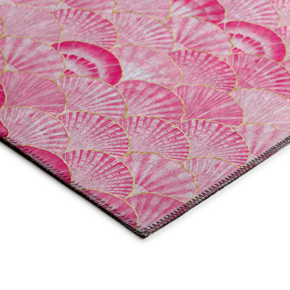 Indoor/Outdoor Surfside ASR32 Pink Washable 3' x 5' Rug. Picture 4