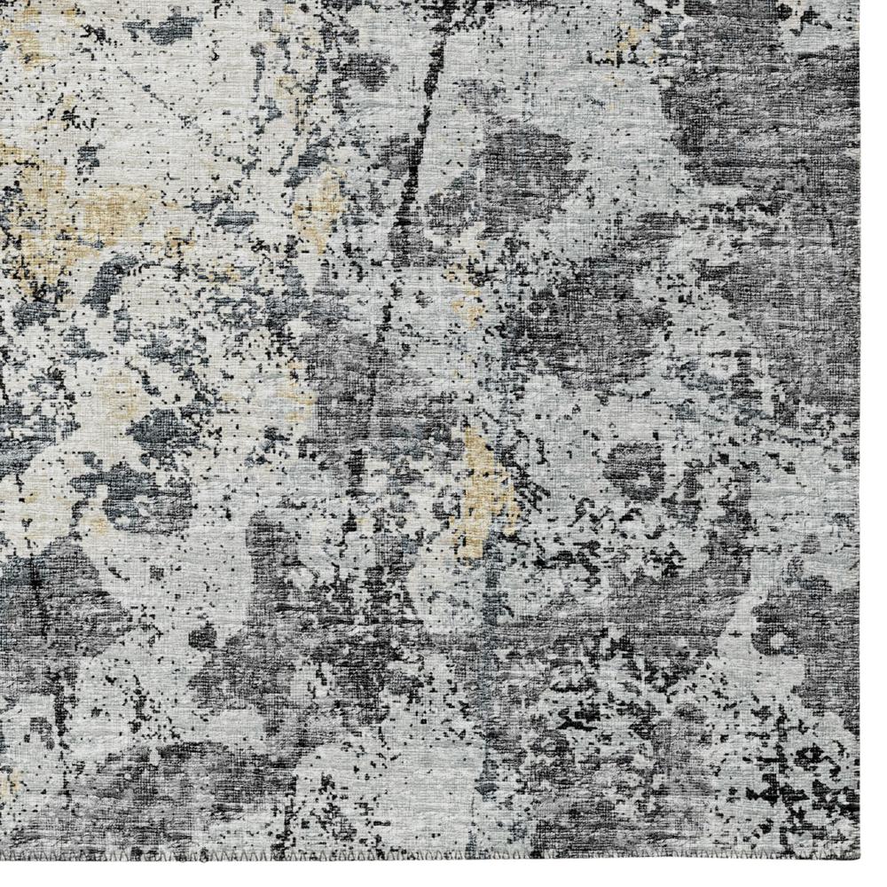 Indoor/Outdoor Accord AAC33 Black Washable 3' x 5' Rug. Picture 3