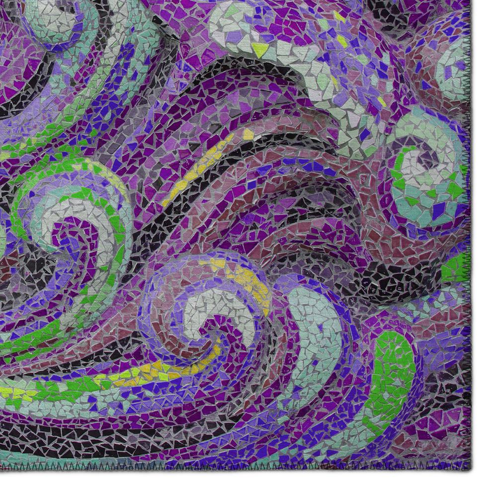 Indoor/Outdoor Surfside ASR44 Purple Washable 3' x 5' Rug. Picture 3