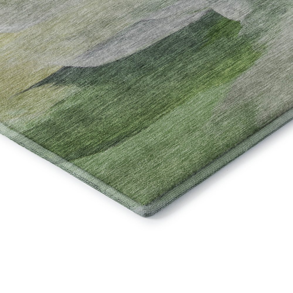 Luxury Washable Indoor/Outdoor Ravenna Aloe 3' x 5' Rug. Picture 2