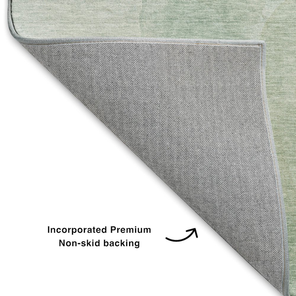 Luxury Washable Indoor/Outdoor Ravenna Aqua 3' x 5' Rug. Picture 4