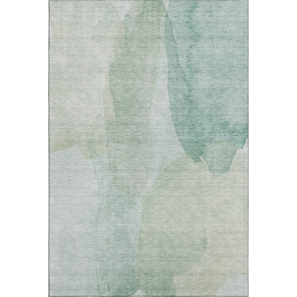 Luxury Washable Indoor/Outdoor Ravenna Aqua 8' x 10' Rug. Picture 1