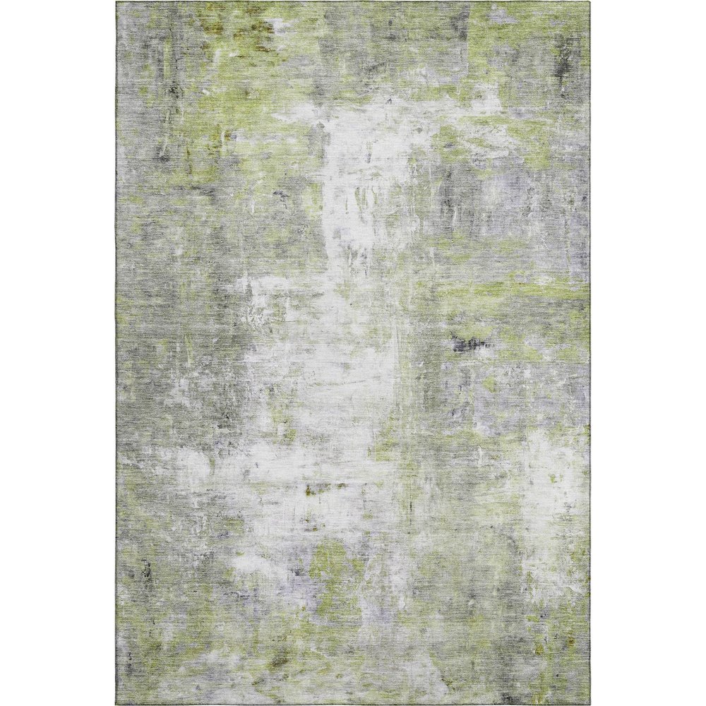 Luxury Washable Indoor/Outdoor Ravenna Aloe 8' x 10' Rug. Picture 1