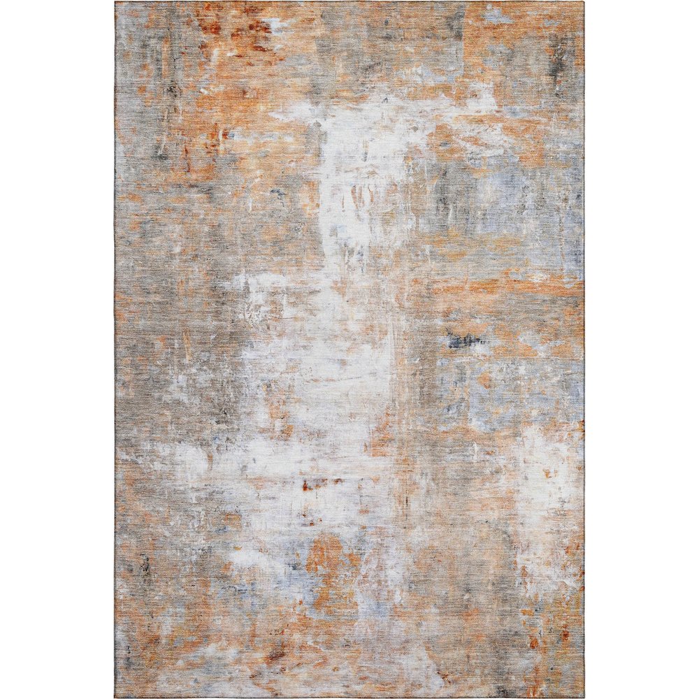 Luxury Washable Indoor/Outdoor Ravenna Copper 8' x 10' Rug. Picture 1
