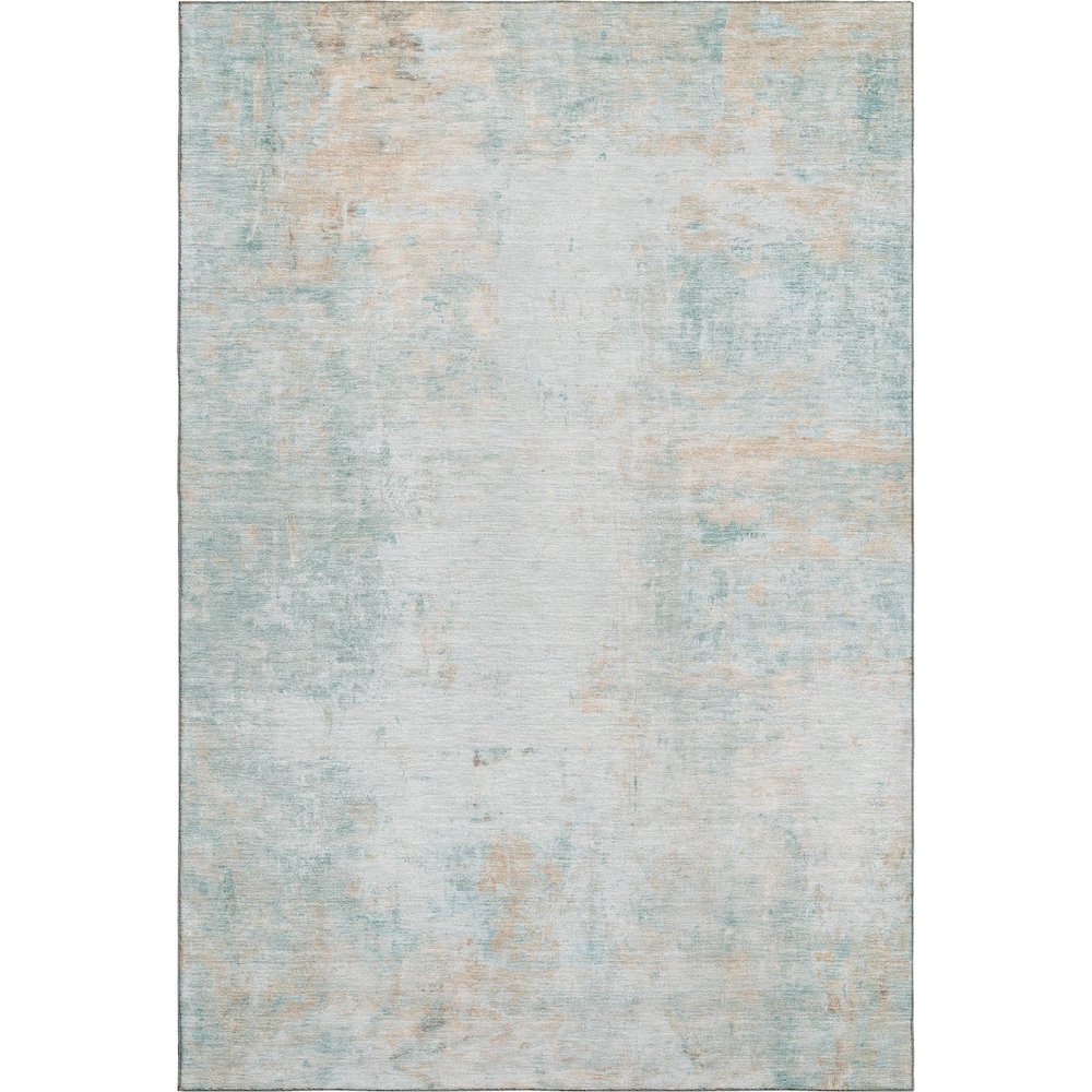 Luxury Washable Indoor/Outdoor Ravenna Seafoam 8' x 10' Rug. Picture 1