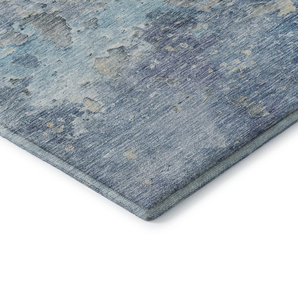 Luxury Washable Indoor/Outdoor Ravenna Blue 3' x 5' Rug. Picture 2