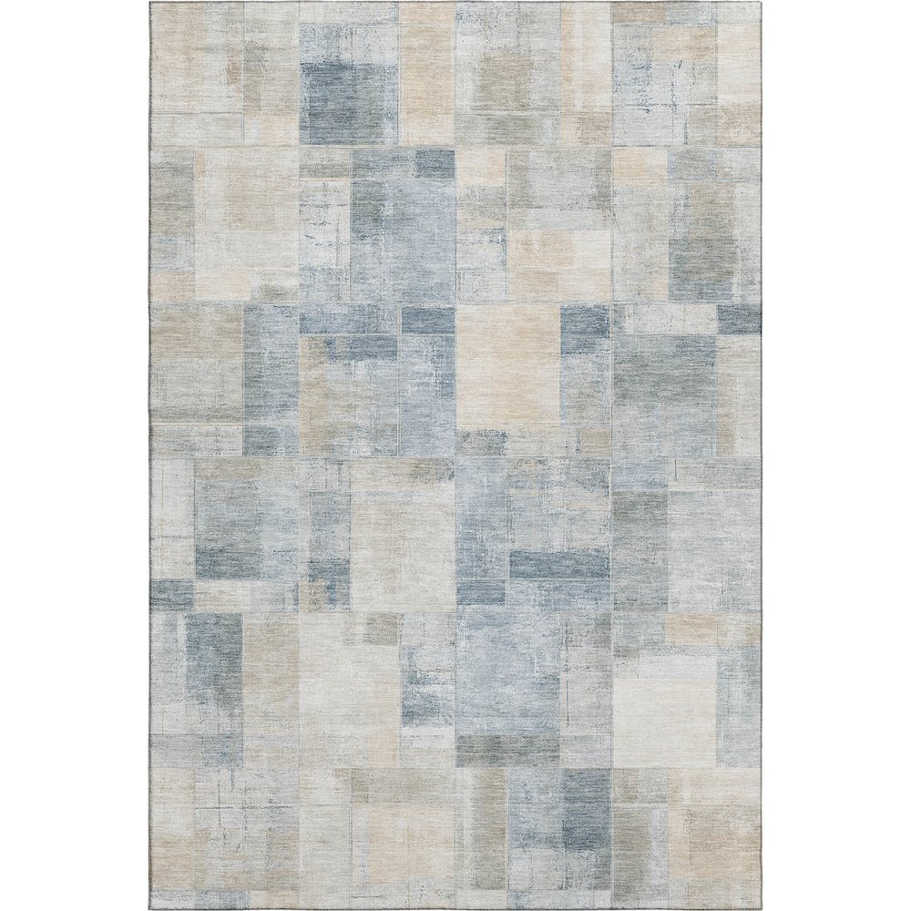 Luxury Washable Indoor/Outdoor Ravenna Denim 8' x 10' Rug. Picture 1