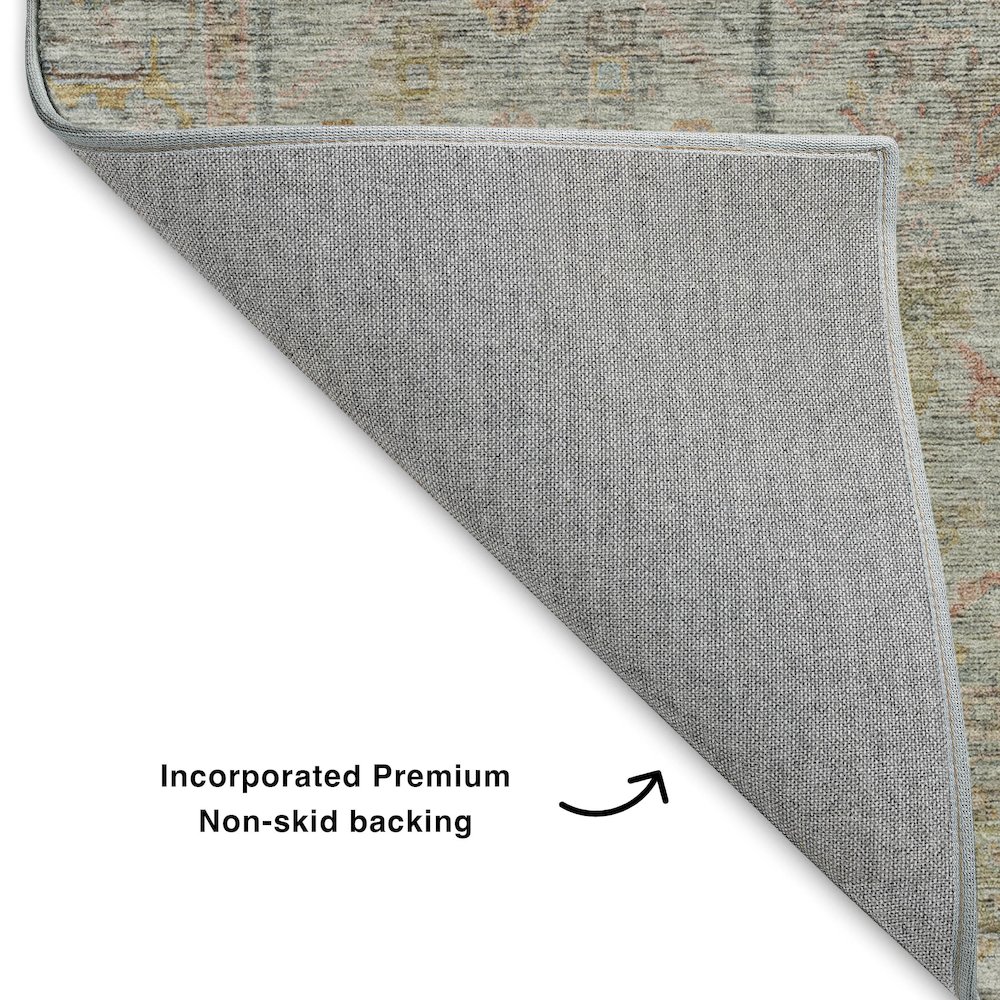 Luxury Washable Indoor/Outdoor Ravenna Taupe 3' x 5' Rug. Picture 4