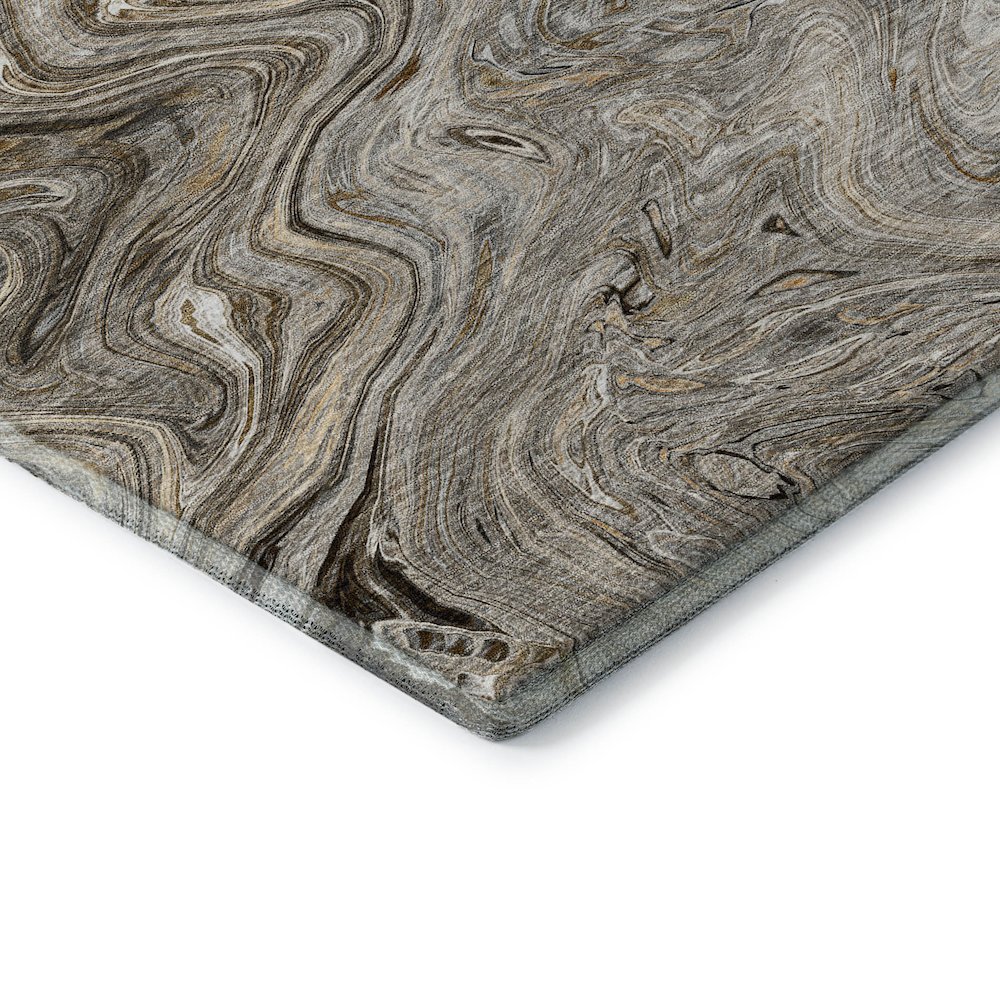 Luxury Washable Indoor/Outdoor Ravenna Taupe 3' x 5' Rug. Picture 2