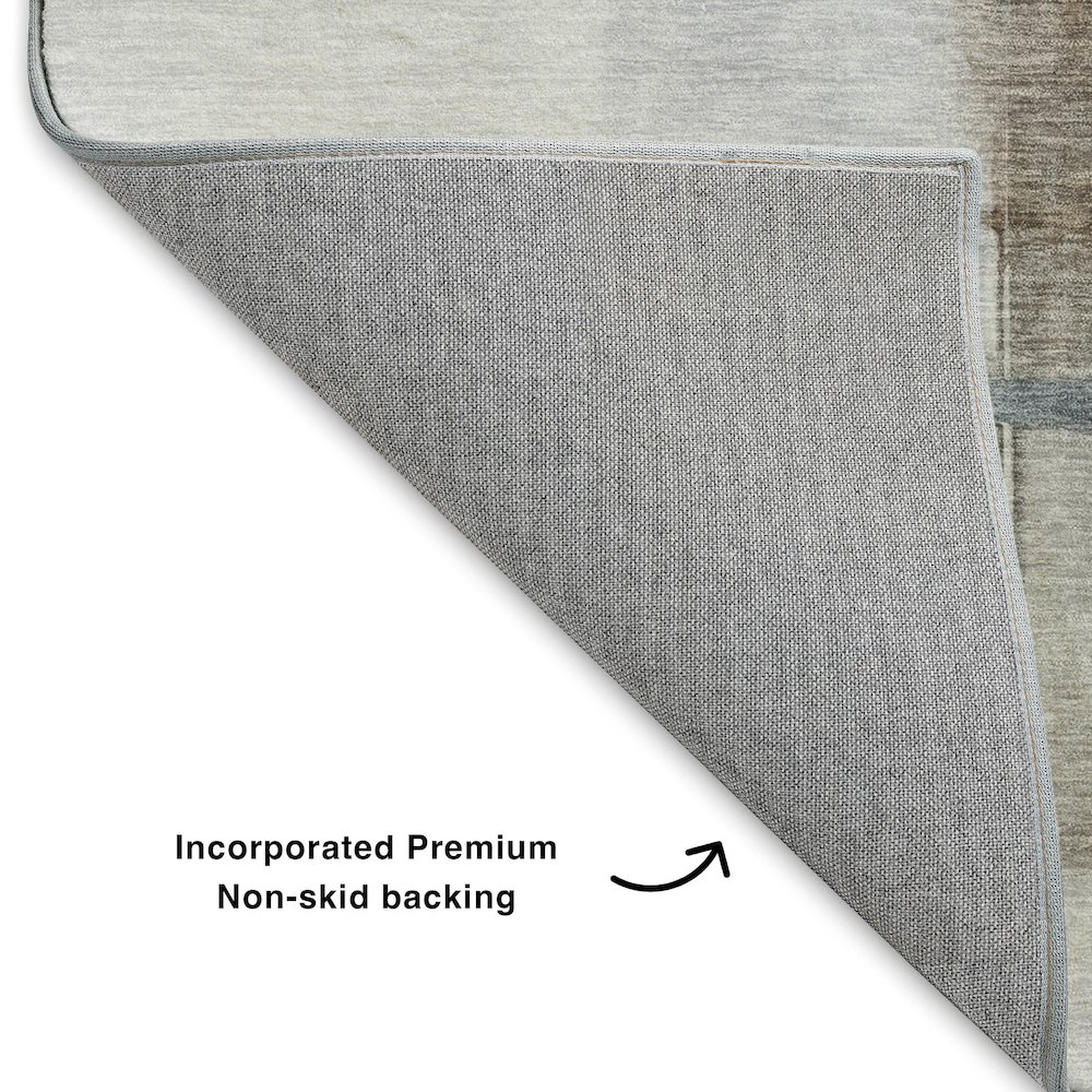 Luxury Washable Indoor/Outdoor Ravenna Taupe 3' x 5' Rug. Picture 4
