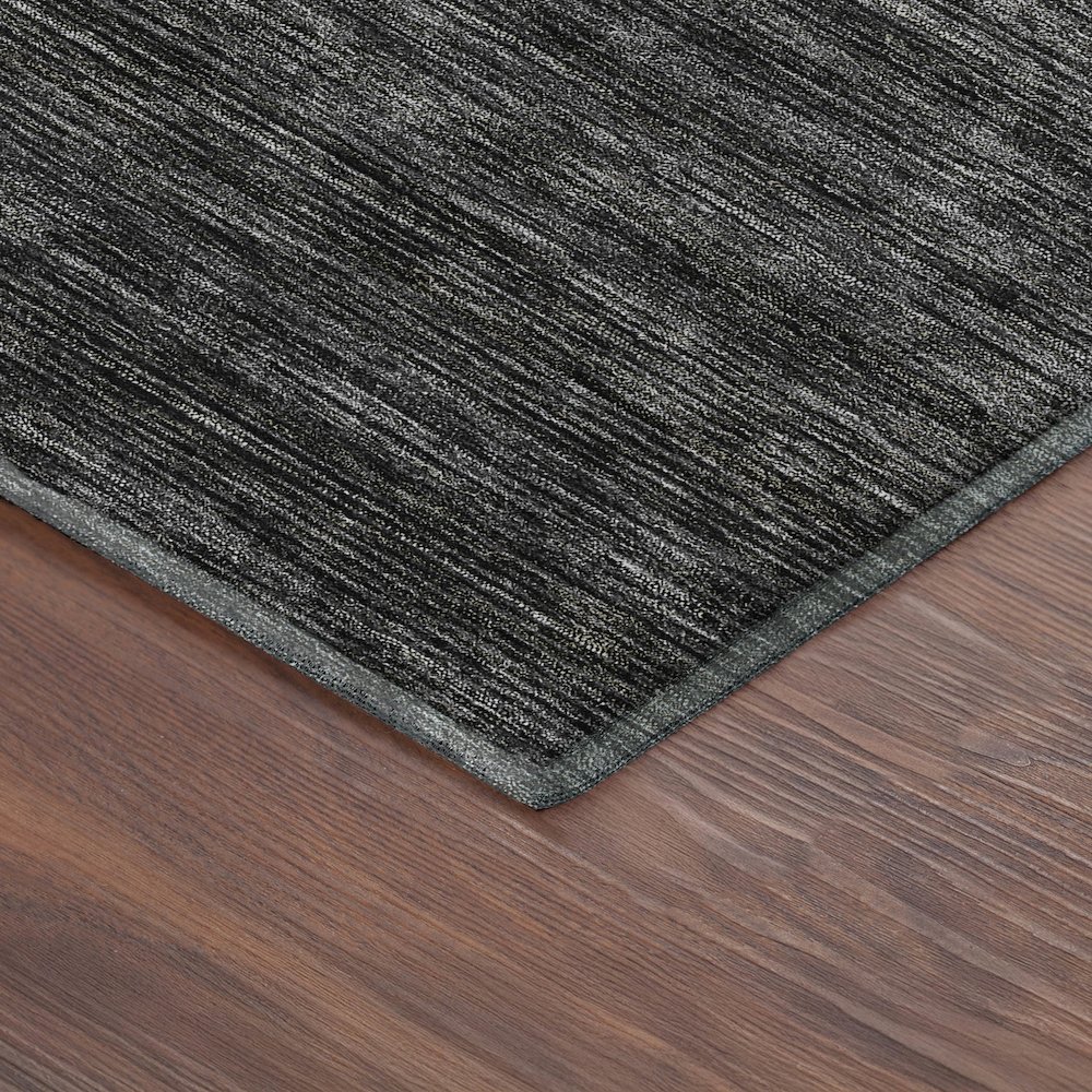 Luxury Washable Indoor/Outdoor Soft Essentials SE1 Gray 3' x 5' Rug. Picture 2
