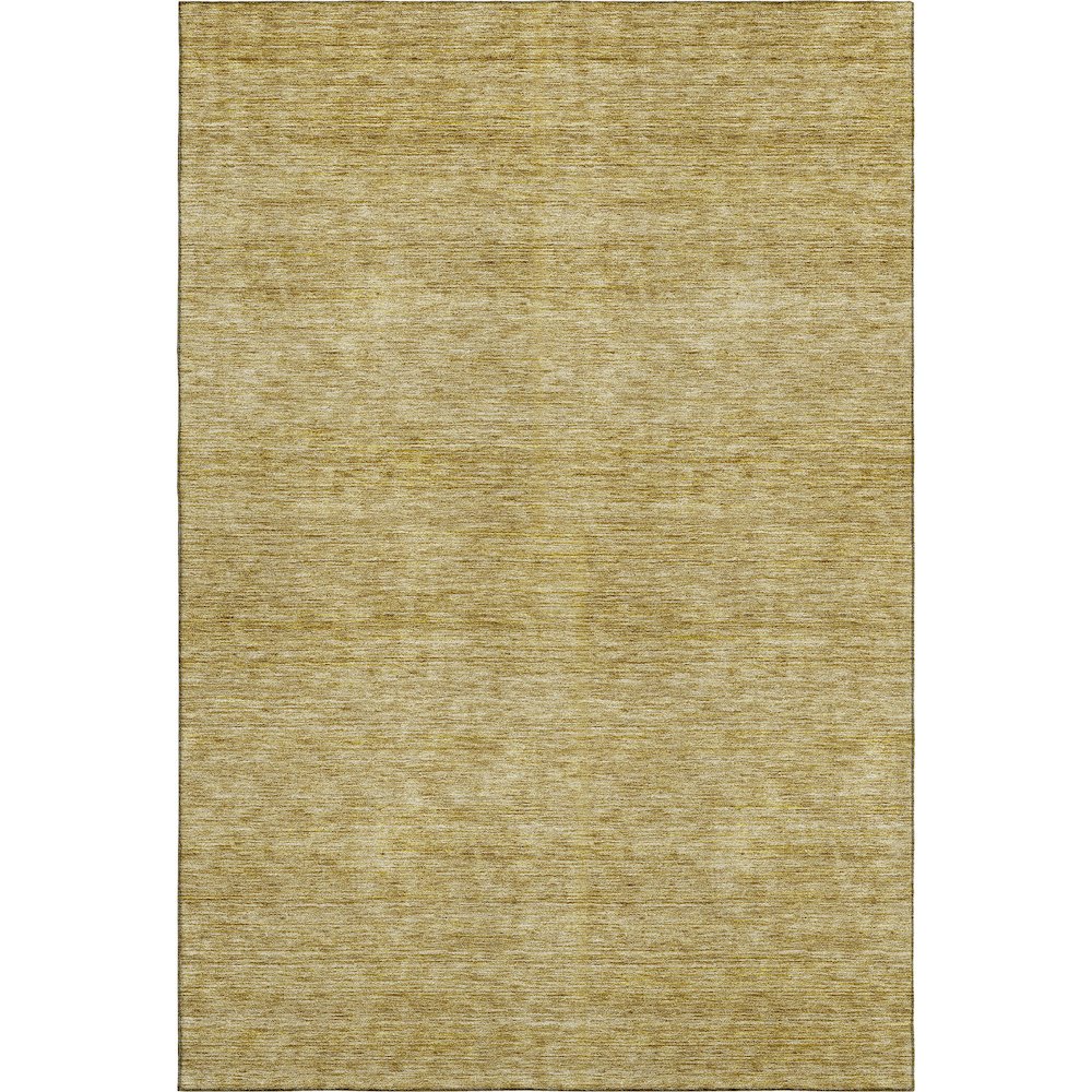 Luxury Washable Indoor/Outdoor Soft Essentials SE1 Gold 8' x 10' Rug. Picture 1