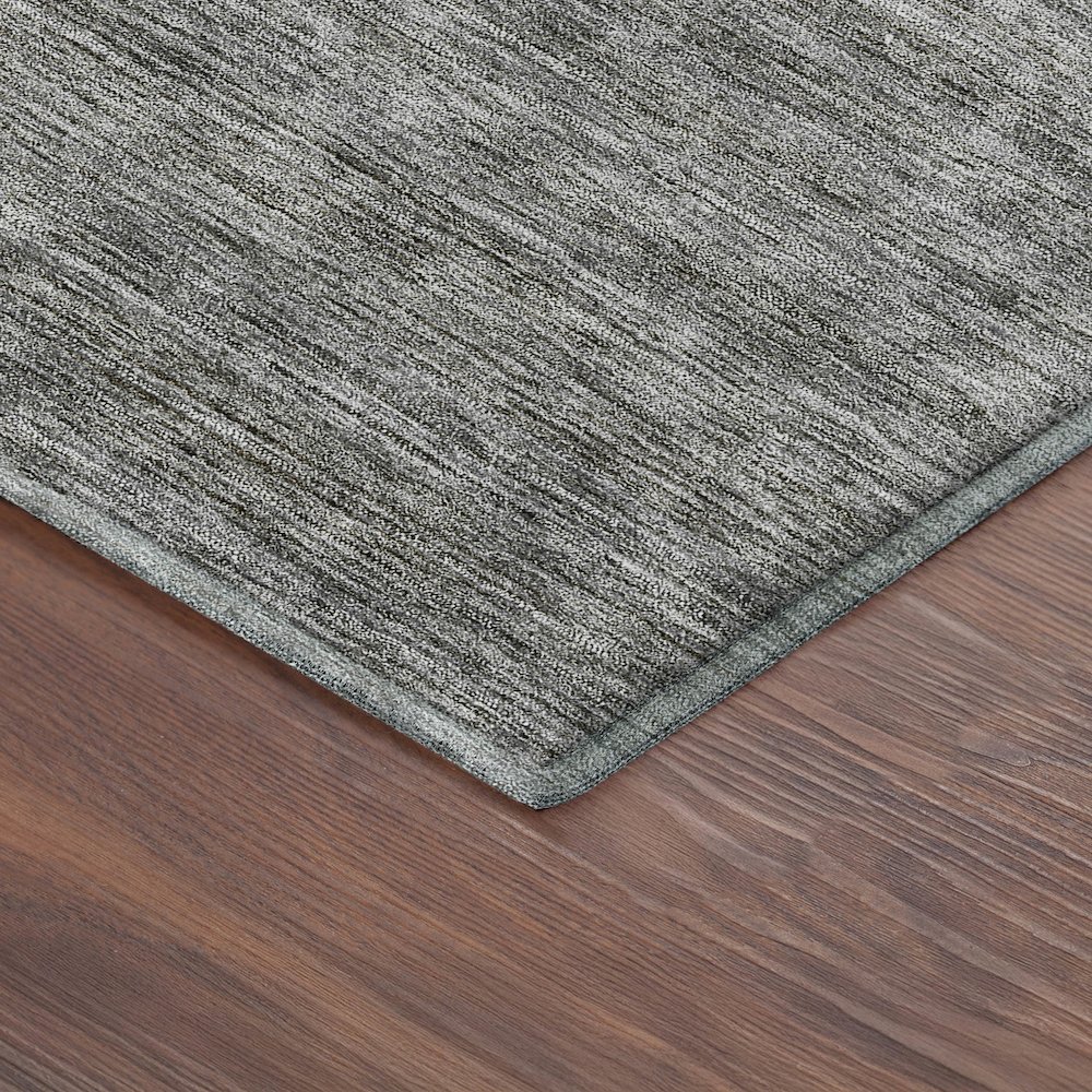 Luxury Washable Indoor/Outdoor Soft Essentials SE1 Gray 3' x 5' Rug. Picture 2