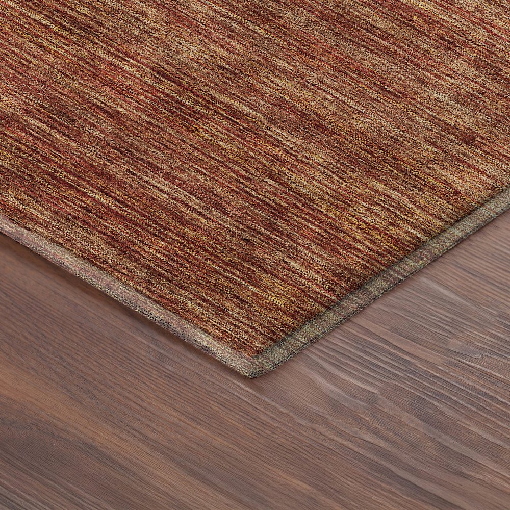 Luxury Washable Indoor/Outdoor Soft Essentials SE1 Orange 3' x 5' Rug. Picture 2