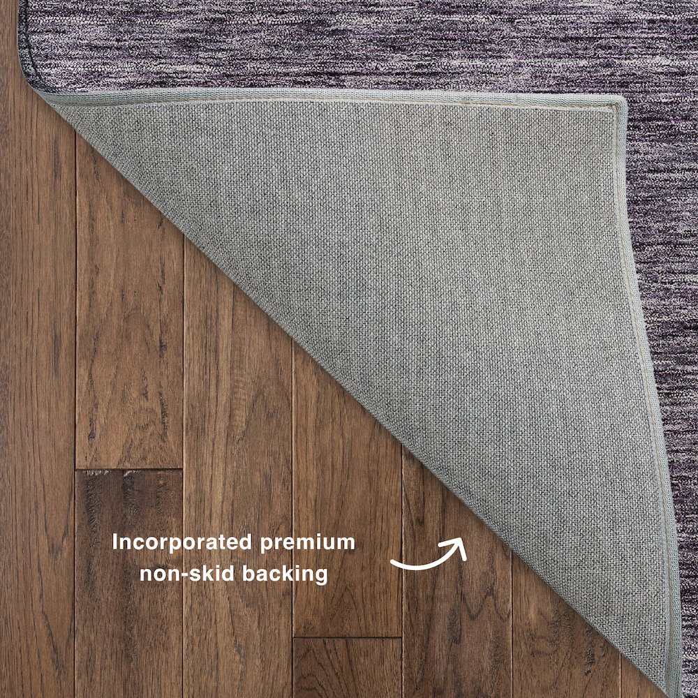 Luxury Washable Indoor/Outdoor Soft Essentials SE1 Purple 3' x 5' Rug. Picture 4