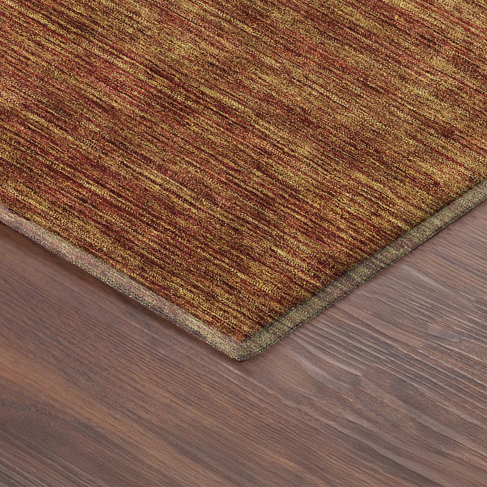 Luxury Washable Indoor/Outdoor Soft Essentials SE1 Orange 3' x 5' Rug. Picture 2