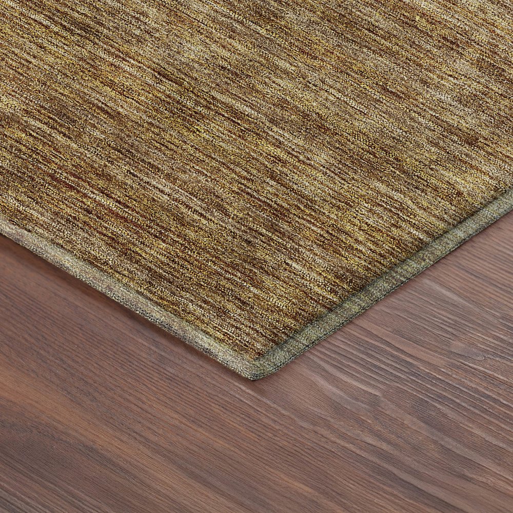 Luxury Washable Indoor/Outdoor Soft Essentials SE1 Gold 3' x 5' Rug. Picture 2