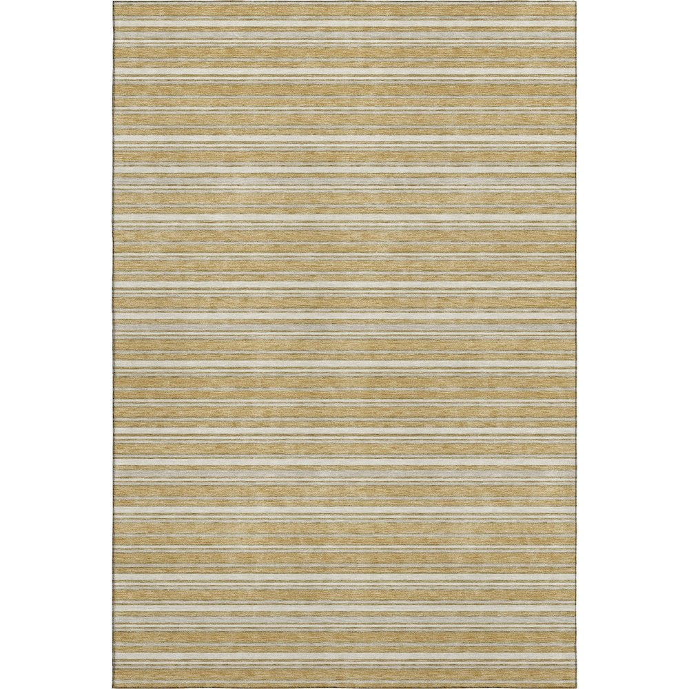 Luxury Washable Indoor/Outdoor Soft Essentials SE2 Gold 8' x 10' Rug. Picture 1