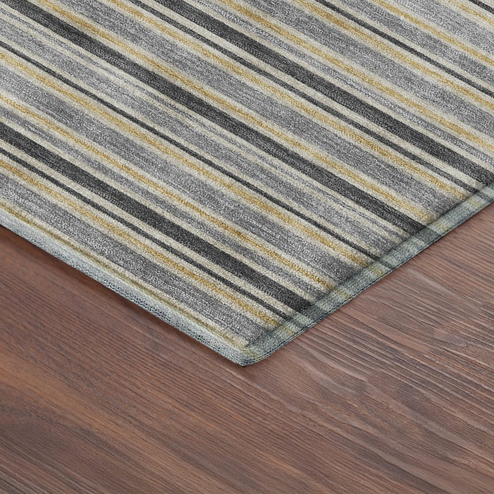 Luxury Washable Indoor/Outdoor Soft Essentials SE2 Gray 3' x 5' Rug. Picture 2