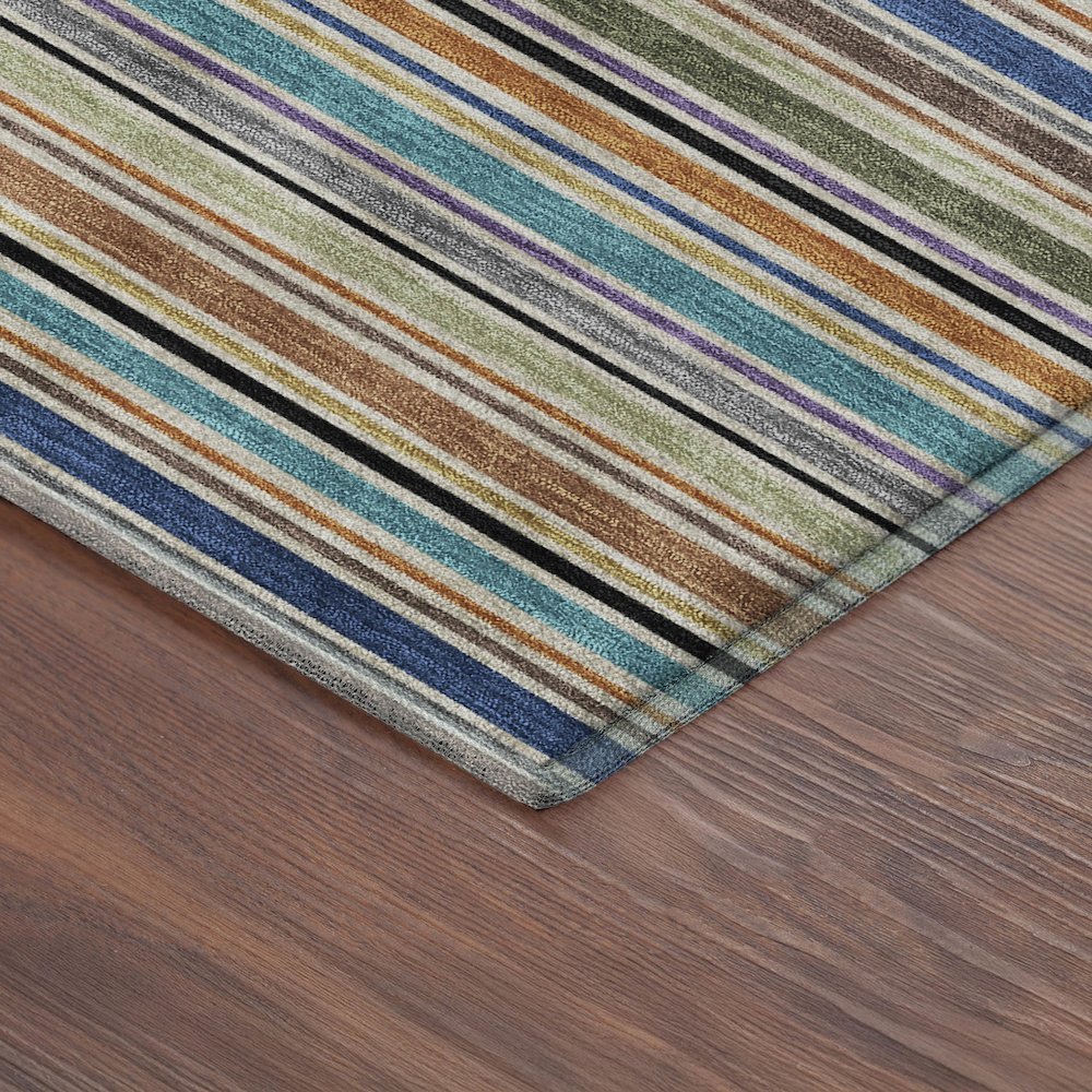 Luxury Washable Indoor/Outdoor Soft Essentials SE2 Multi 3' x 5' Rug. Picture 2