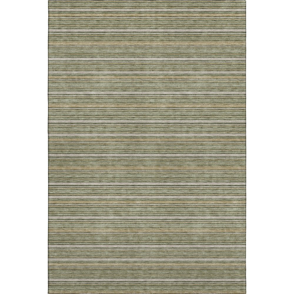 Luxury Washable Indoor/Outdoor Soft Essentials SE2 Green 8' x 10' Rug. Picture 1