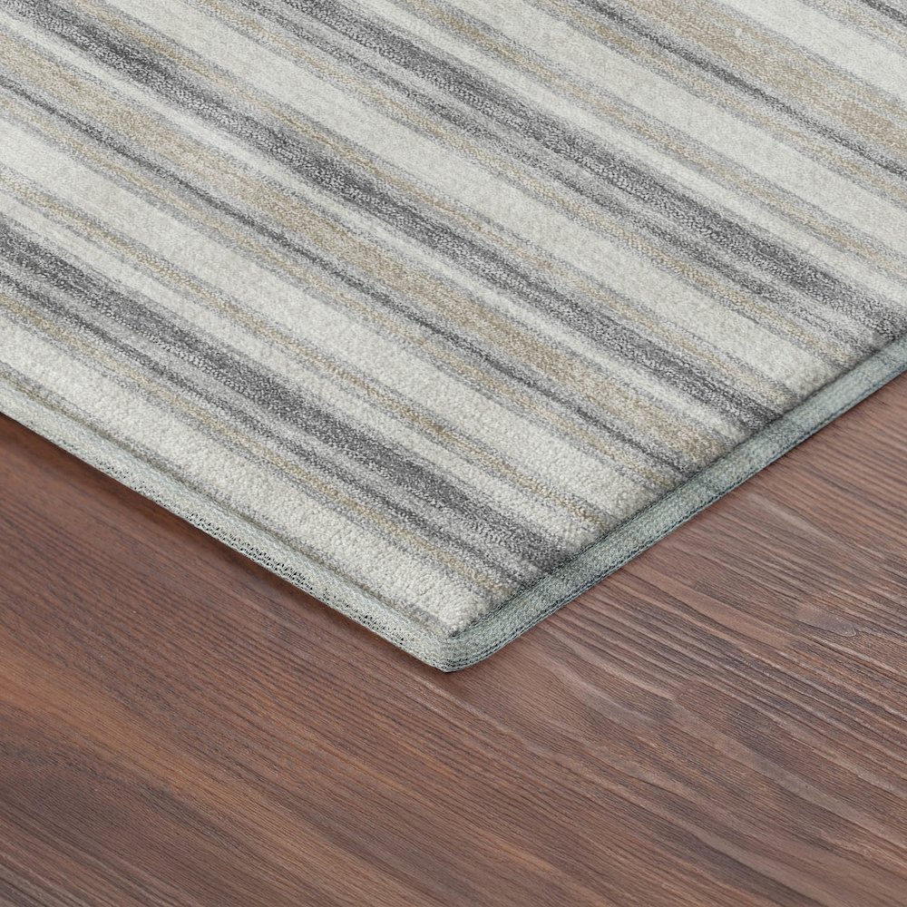 Luxury Washable Indoor/Outdoor Soft Essentials SE2 Gray 3' x 5' Rug. Picture 2