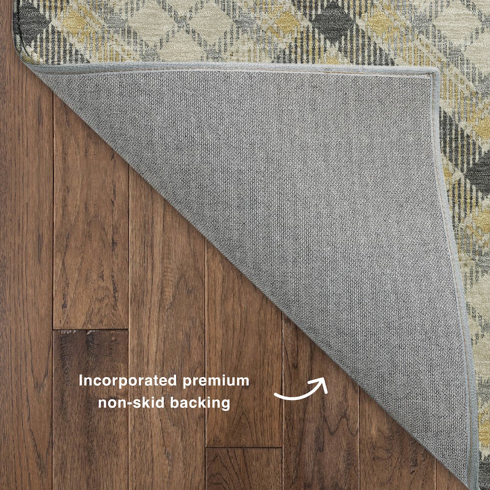 Luxury Washable Indoor/Outdoor Soft Essentials SE3 Gray 3' x 5' Rug. Picture 4