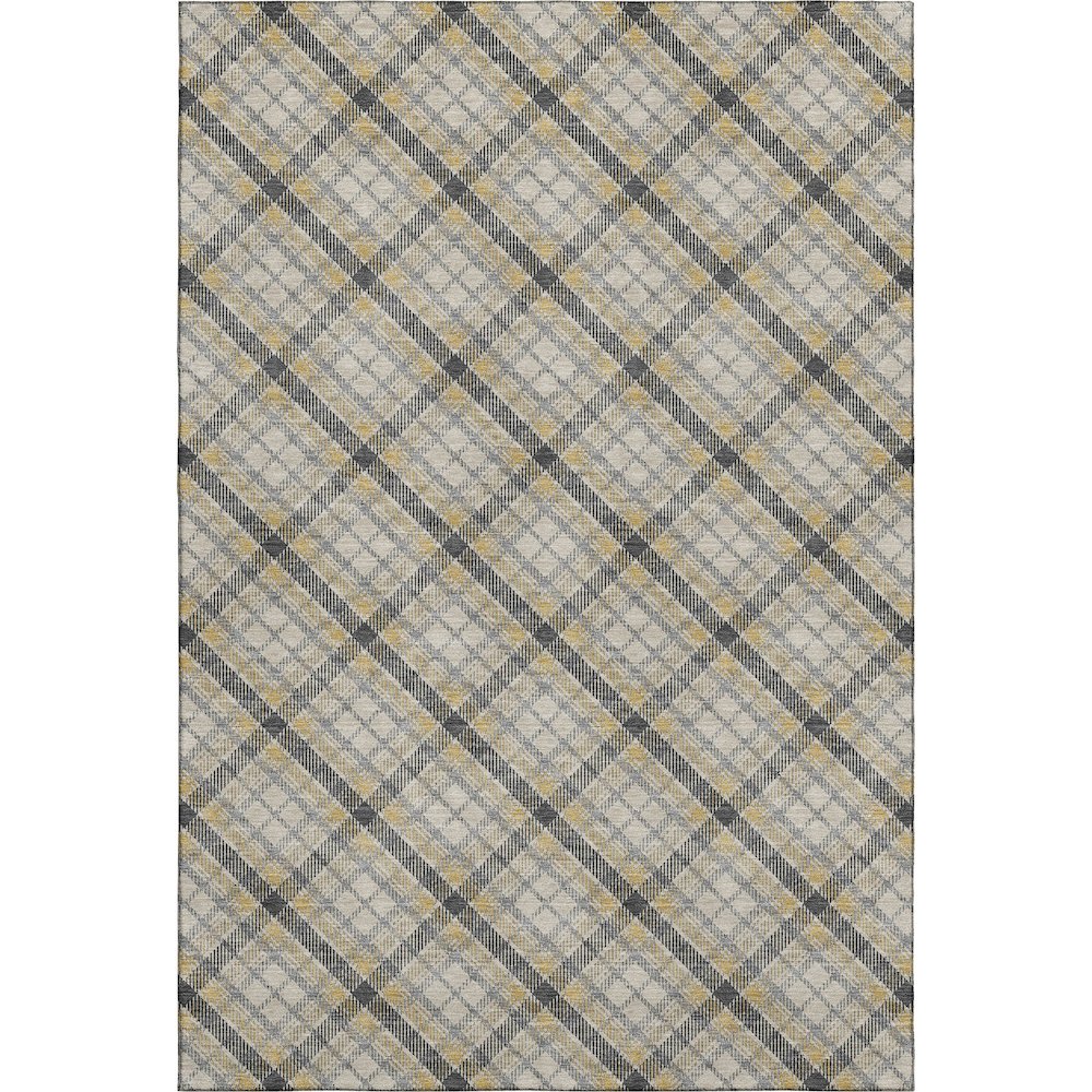 Luxury Washable Indoor/Outdoor Soft Essentials SE3 Gray 8' x 10' Rug. Picture 1