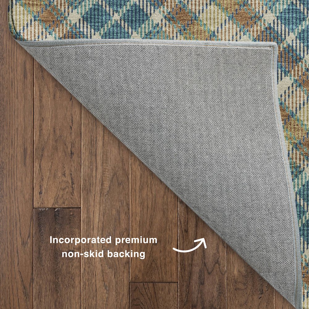 Luxury Washable Indoor/Outdoor Soft Essentials SE3 Multi 3' x 5' Rug. Picture 4