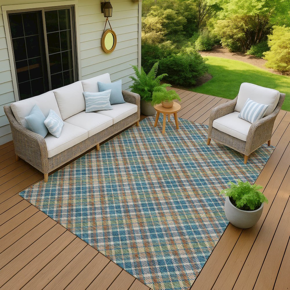 Luxury Washable Indoor/Outdoor Soft Essentials SE3 Multi 5' x 7'6" Rug. Picture 7