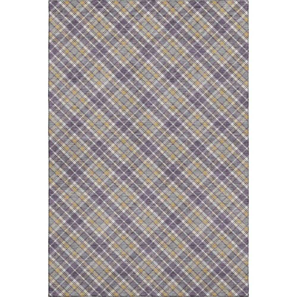 Luxury Washable Indoor/Outdoor Soft Essentials SE3 Purple 8' x 10' Rug. Picture 1