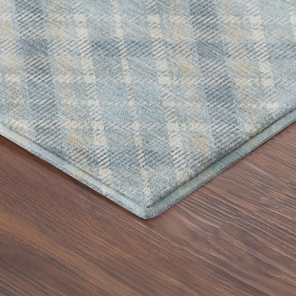 Luxury Washable Indoor/Outdoor Soft Essentials SE3 Blue 3' x 5' Rug. Picture 2