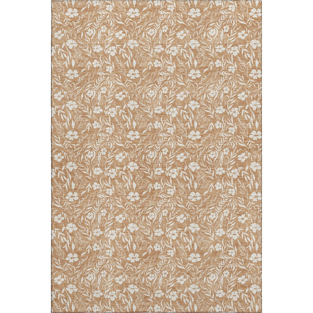 Luxury Washable Indoor/Outdoor Soft Essentials SE4 Orange 8' x 10' Rug. Picture 1