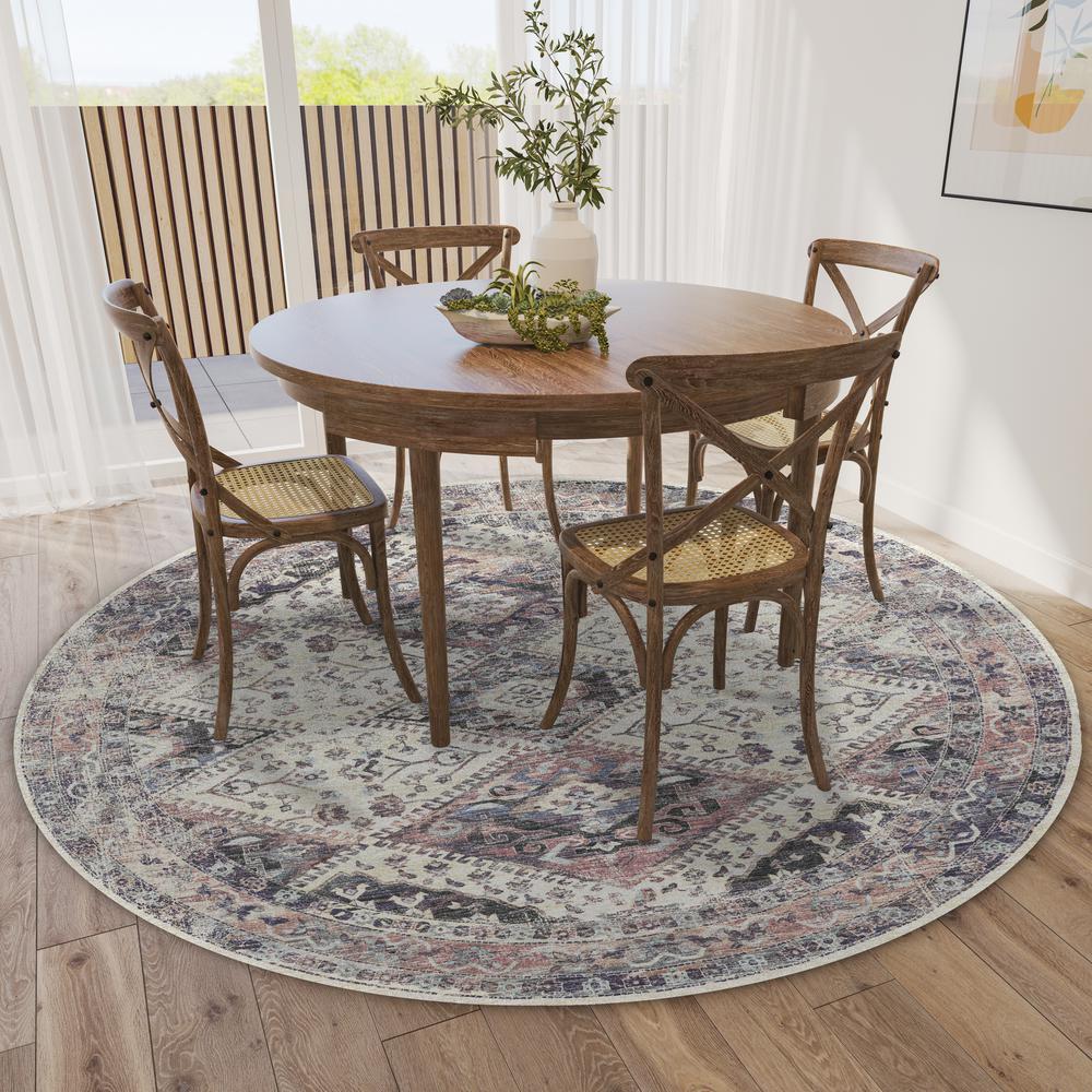 Jericho JC9 Pearl 8' x 8' Round Rug. Picture 2
