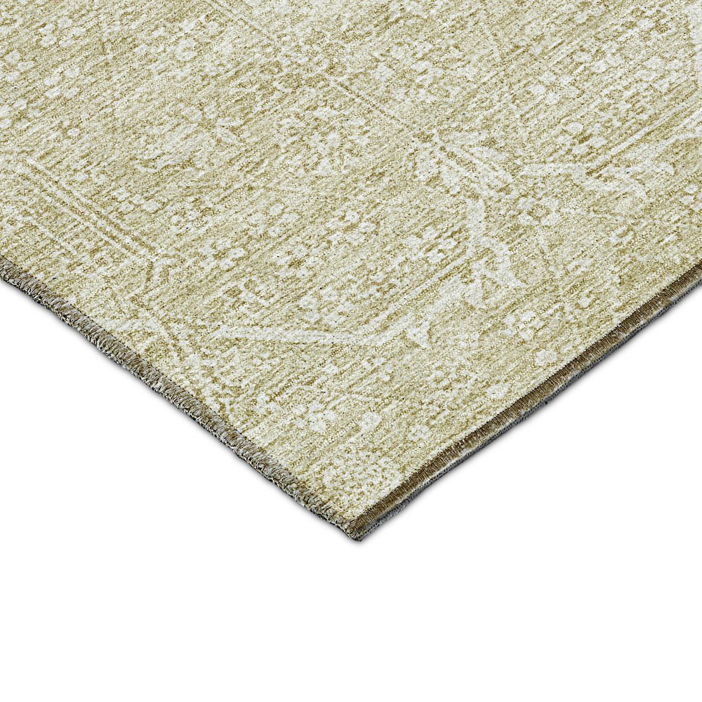 Luxury Washable Indoor/Outdoor Solace Beige 3' x 5' Rug. Picture 2