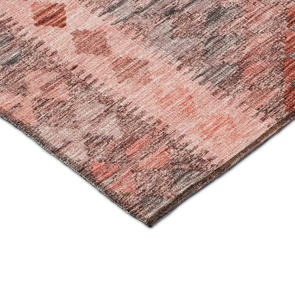 Luxury Washable Indoor/Outdoor Solace Terracotta 3' x 5' Rug. Picture 2