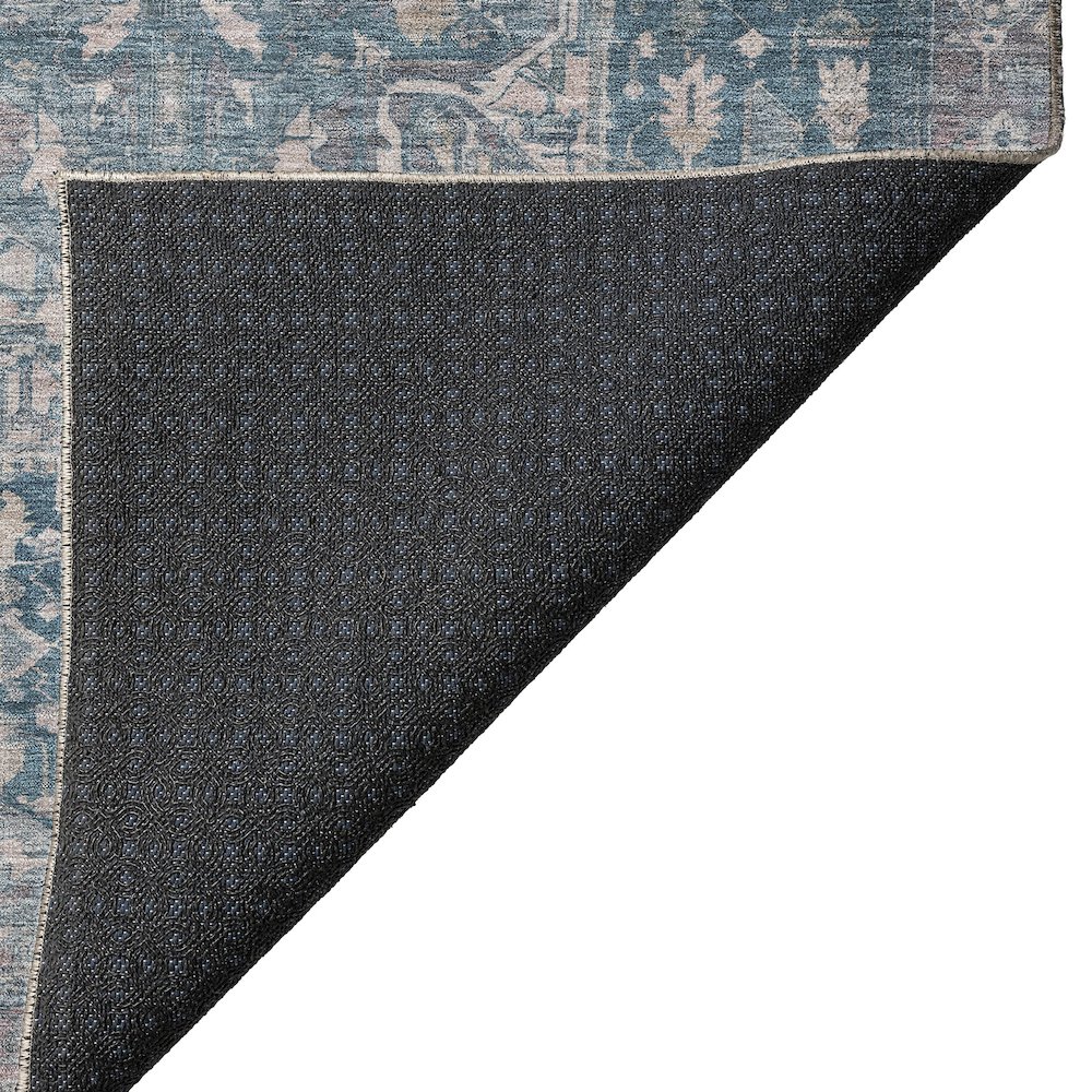 Luxury Washable Indoor/Outdoor Solace Blue 3' x 5' Rug. Picture 4