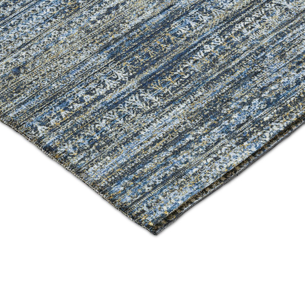 Luxury Washable Indoor/Outdoor Solace Denim 3' x 5' Rug. Picture 2