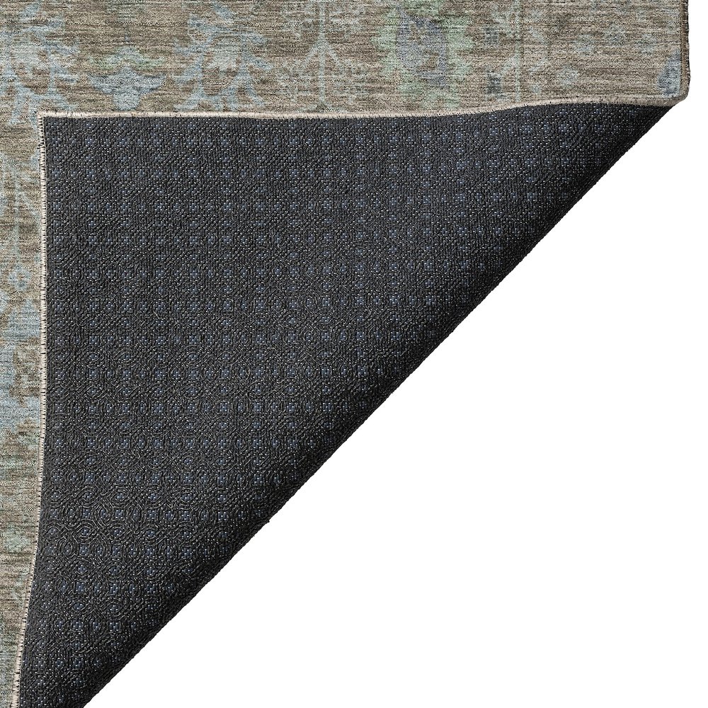 Luxury Washable Indoor/Outdoor Solace Brown 3' x 5' Rug. Picture 4