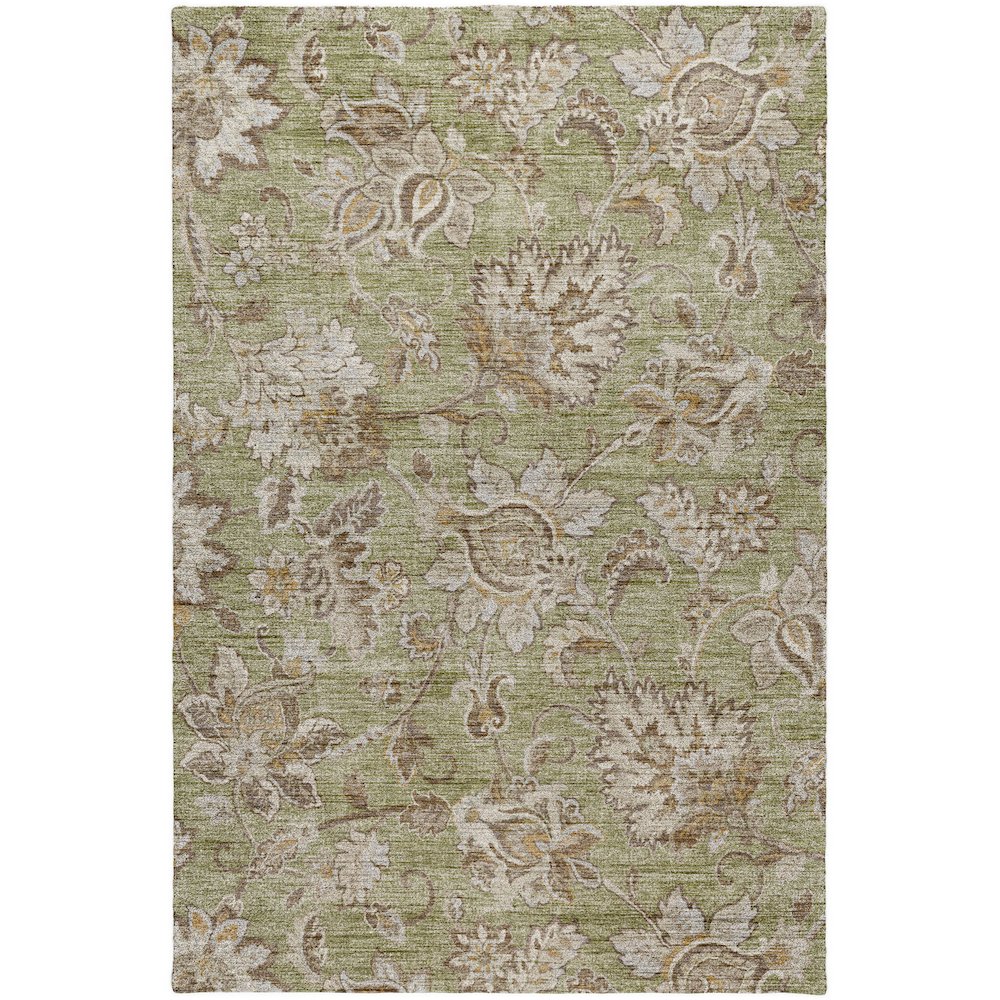Indoor/Outdoor Silk Road Aloe 6'6" x 9'6" Rug. Picture 1
