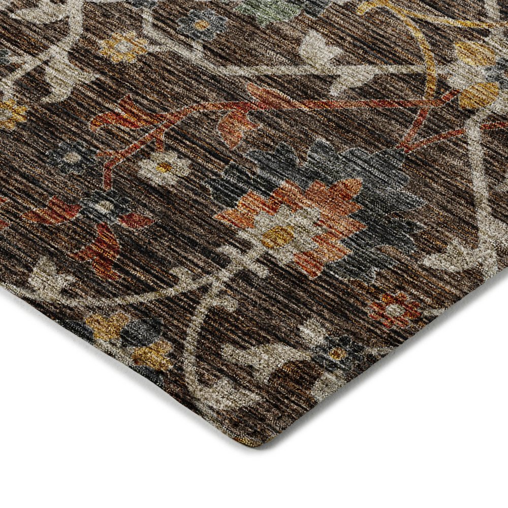 Indoor/Outdoor Silk Road Chocolate 3' x 5' Rug. Picture 2