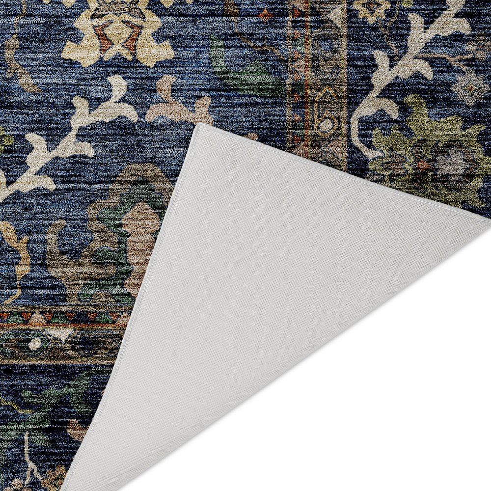 Indoor/Outdoor Silk Road Navy 3' x 5' Rug. Picture 4