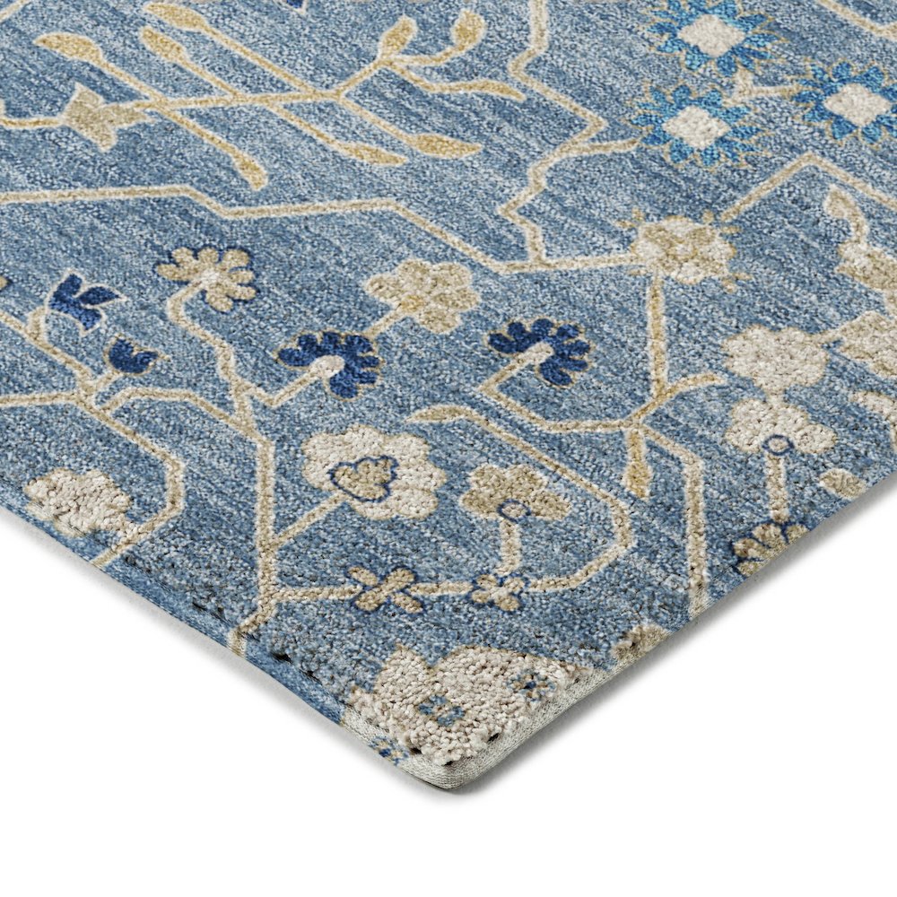 Luxury Washable Indoor/Outdoor Tabrook Denim 3' x 5' Rug. Picture 2