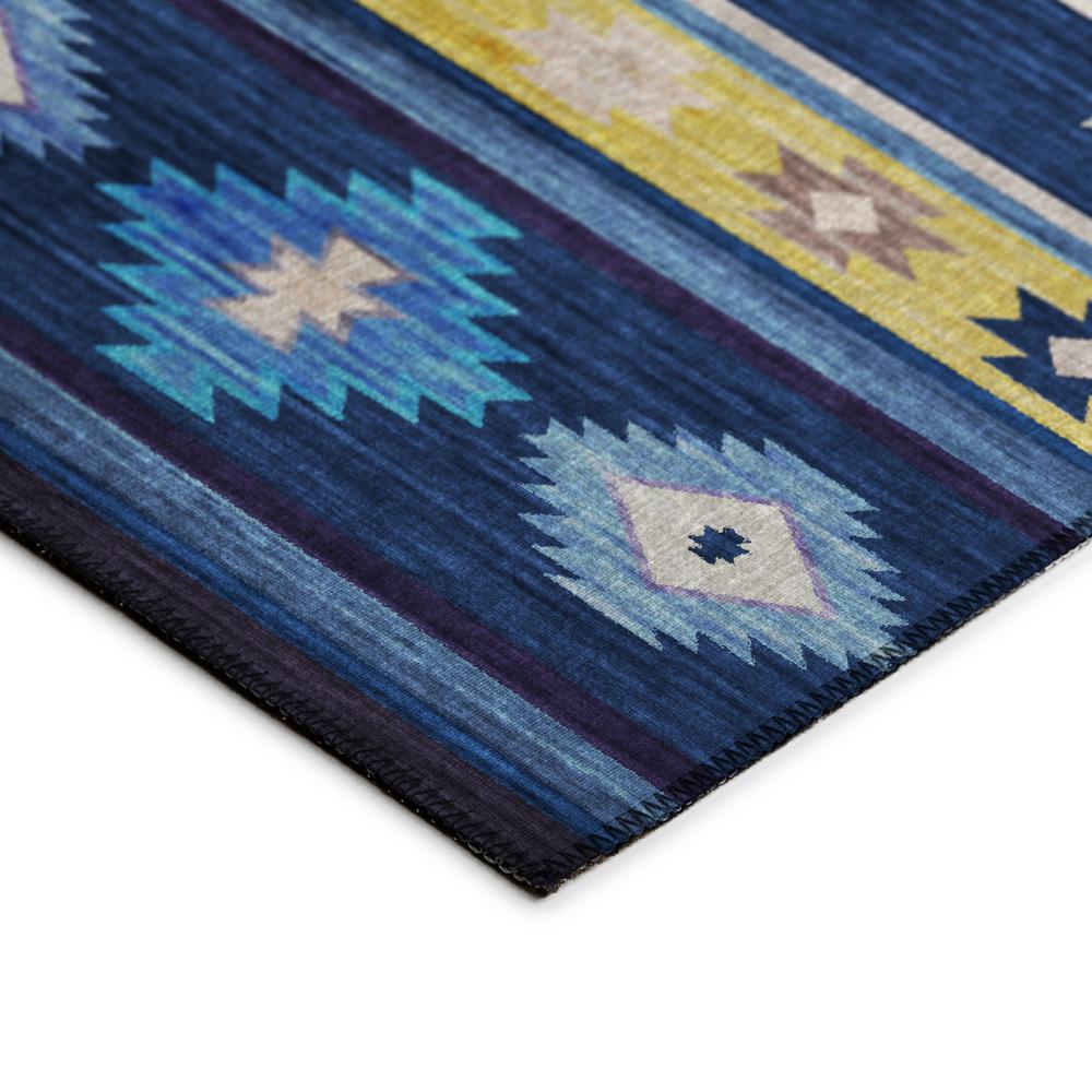 Indoor/Outdoor Sonora ASO34 Blue Washable 3' x 5' Rug. Picture 4