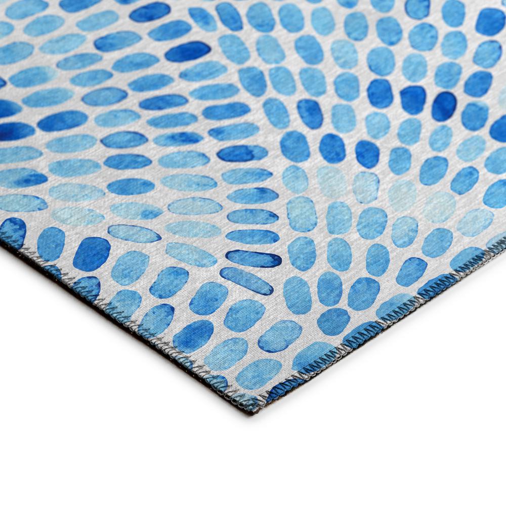 Indoor/Outdoor Surfside ASR37 Blue Washable 3' x 5' Rug. Picture 4