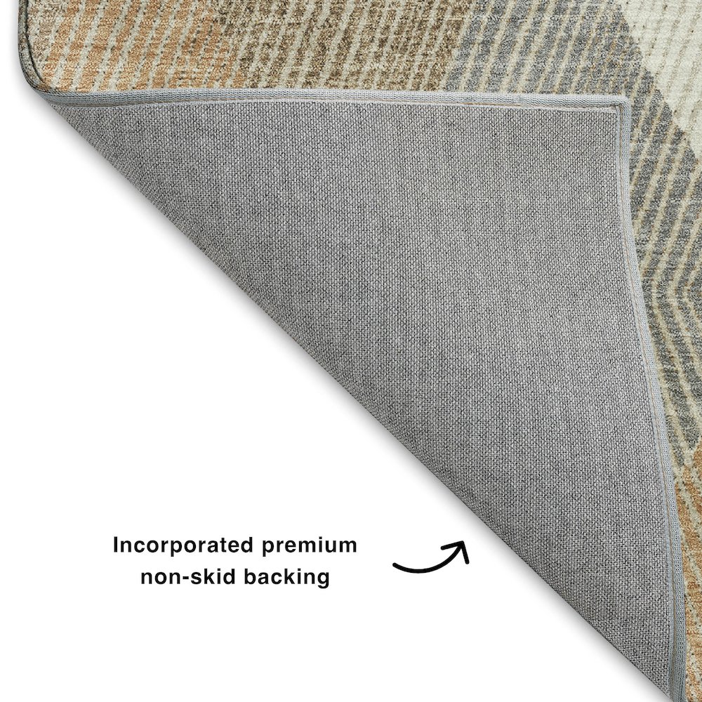 Luxury Washable Indoor/Outdoor The Reserve Copper 3' x 5' Rug. Picture 4
