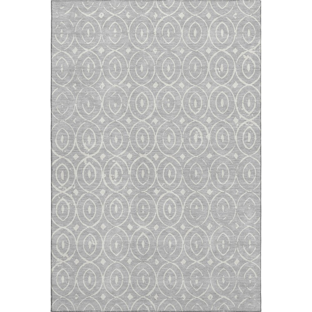 Luxury Washable Indoor/Outdoor The Reserve Silver 8' x 10' Rug. Picture 1